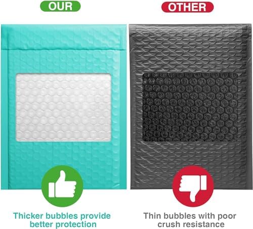 Metronic Bubble Mailers 6x10 Inch 600 Pack Teal Waterproof Padded Envelopes - Image 4