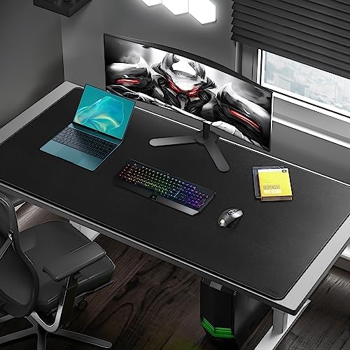 CENNBIE Leather Desk Pad Large, 55.1" x 27.5" Desk Mat Protector (Black) - Image 5