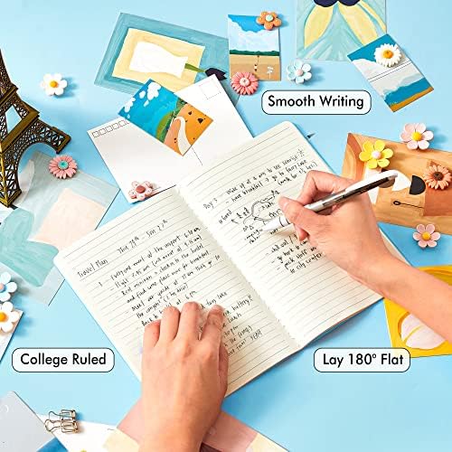 36 Pack Soft Cover Journal Bulk, Feela Lined Blank Travel Journal for Women Men Writing, Notebooks College Ruled for Work, Note Taking Notebook School Business Supplies, 8.2” x 5.5”, A5, Light Blue - Image 3