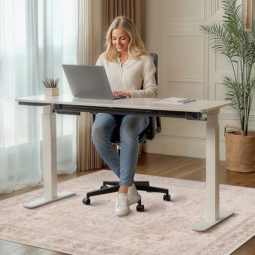 36"x48" Office Chair Mat for Hardwood Floor, Non-Slip Washable Light Pink - Image 2