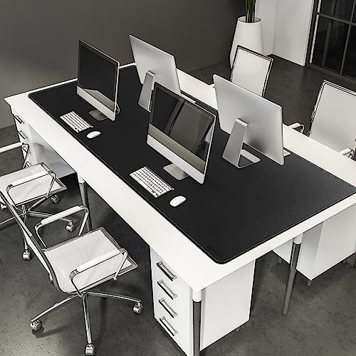 CENNBIE Leather Desk Pad Large, 71" x 27.5" Desk Mat Protector (Black) - Image 4