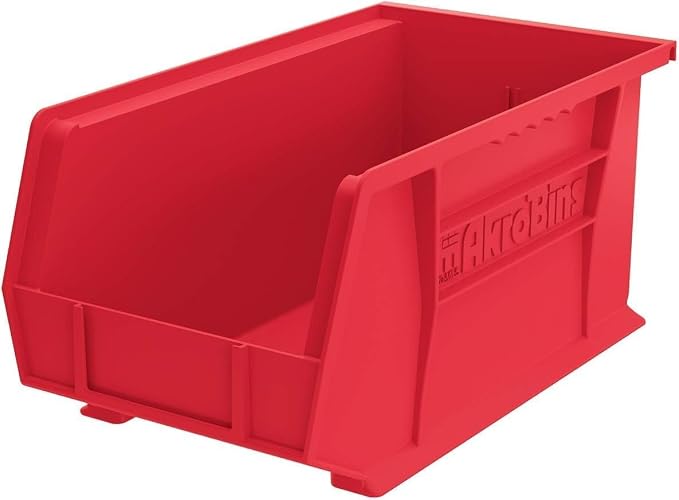 Akro-Mils 30240 AkroBins Plastic Storage Bins, 15"x8"x7", Red, 12-Pack - Image 11
