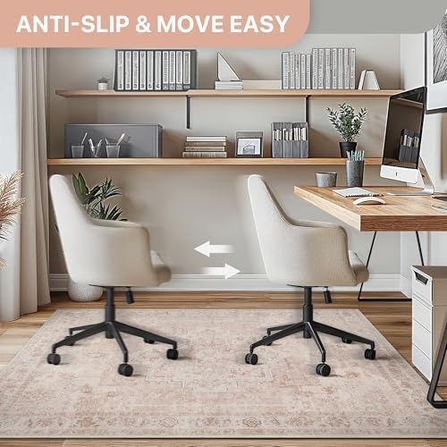48"x60" Office Chair Mat for Hardwood Floor, Non-Slip Washable Light Pink - Image 5