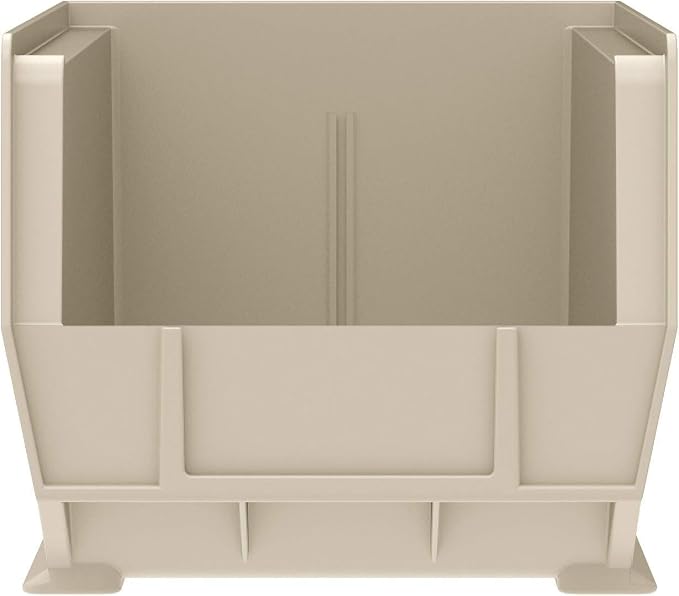 Akro-Mils 30240 AkroBins Plastic Storage Bins, 15"x8"x7", Stone, 12-Pack | Space-Saving Stackable Bins for Garage, Pantry, Craft Organization - Image 9