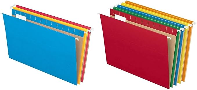 Pendaflex Recycled Hanging Folders Legal and Letter Size, Assorted Colors, 25 Per Box (81632, 81663) by Unknown