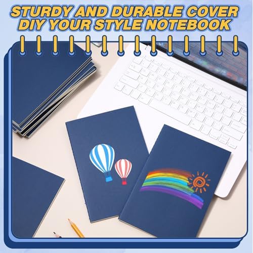 Mimorou 100 Pcs A5 Journals Notebooks Bulk,Navy Blue,Lined - Image 5