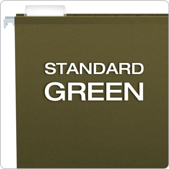 Pendaflex Extra Capacity Reinforced Hanging File Folders, 4", Legal Size, Standard Green, 1/5 Cut, 25 per Box (04153x4) - Image 4