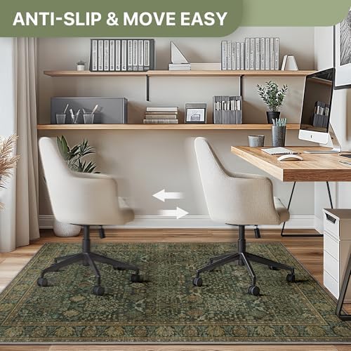 36"x48" Office Chair Mat for Hardwood Floor, Non-Slip Washable Dark Brown - Image 4