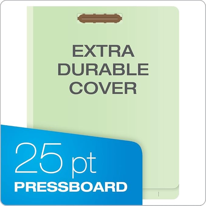 Pendaflex Pressboard End-Tab Classification Folders, Letter Size, 2 Dividers, 2.5" Expansion, Light Green, Straight Cut Tabs, 10/BX (23224) (Pack of 5) - Image 3