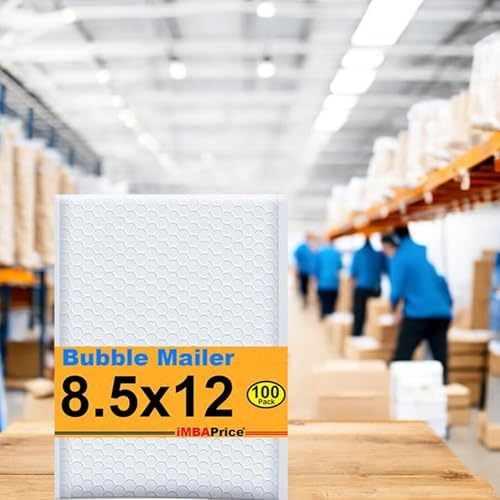 iMBAPrice 100#2 (8.5" x 12") Pure White Color SELF Seal Poly Bubble MAILERS Padded Shipping ENVELOPES (Total 100 Bags) - Image 5