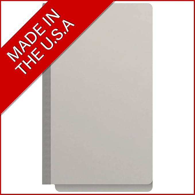 Ecom Folders End Tab Pressboard File Folders | Legal Size 25 Pt Stock with 2" Tyvek Expansion | Full Cut Tabs for Medical Charts, Legal Documents & Office Records | Light Gray, Box of 25 - Image 5