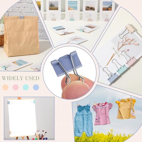Jetec 500 Pcs Pastel 1 Inch Binder Clip Paper Clamp Metal Paper Clip - Image 6