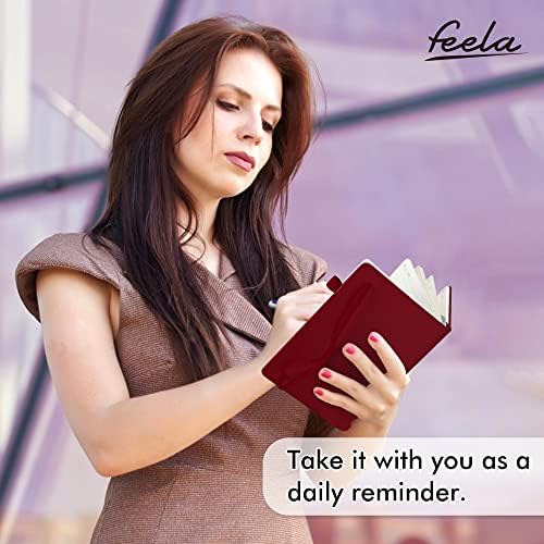 12 Pack Notebooks Journals Bulk with 12 Black Pens, Feela A5 Hardcover Notebook Classic Ruled Journal Set with Pen Holder for School Business Work Travel Writing, 120 GSM, 5.1”x8.3”, Wine - Image 6