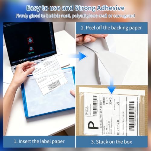 BESTEASY Packing List Pouches, Clear Adhesive Top Loading Packing List/Shipping Label Envelopes - 200 Packs (7.5 x 5.5) - Image 5