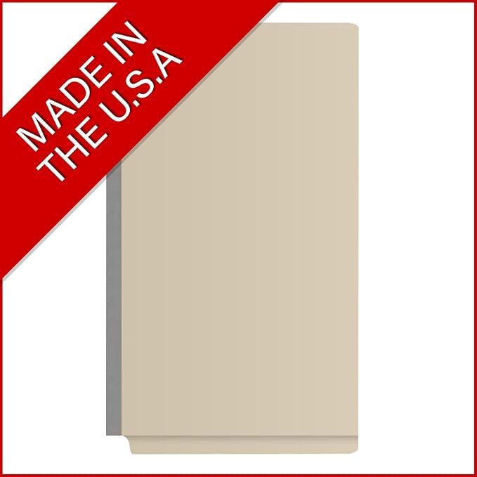 Ecom Folders Top Tab Pressboard Classification Folders | Legal Size 18 Pt Stock with 1 Divider | 2/5 Cut ROC Tab for Medical & Office Filing | 4 Filing Sections | Manila, Box of 10 - Image 5