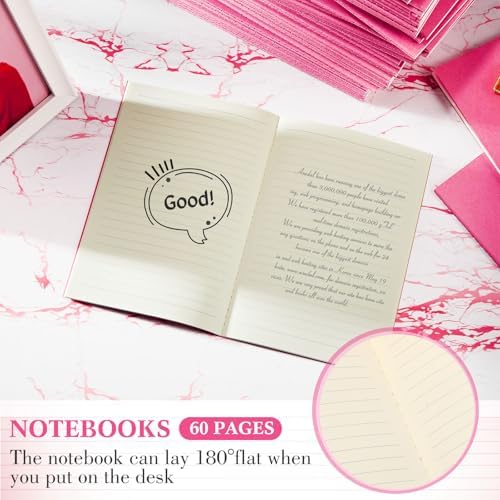 Mimorou 100 Pcs A5 Journals Notebooks Bulk,Pink,Lined - Image 2
