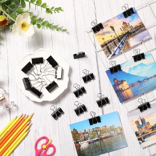 Jetec 500 Pcs Black 1.25 Inch Binder Clip Paper Clamp Metal Paper Clip - Image 3