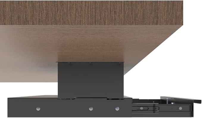 17-inch-wide Lockable Under-Desk Pull-Out Drawer | 1.9“ High Office Storage Organizer with Cable Management for Standing Desks with a Crossbar less than 3.2" High, 12 Inch Deep - Image 7