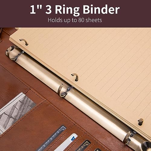 Personalized Leather 3 Ring Portfolio for 8.5 x 14" Pad & 15" Laptop - Image 6
