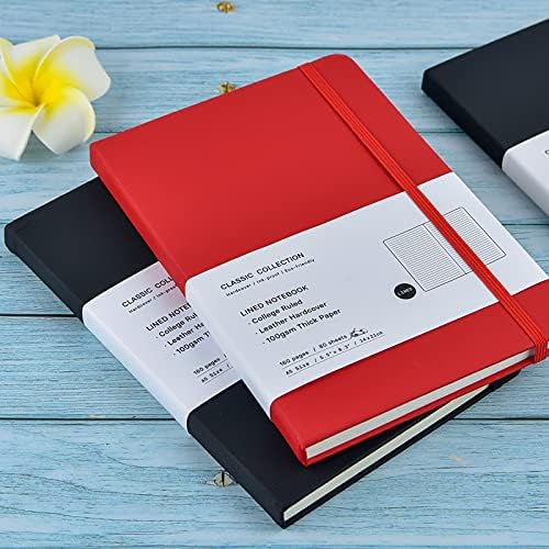 Coopay 24 Pack A5 Journal Notebooks Bulk, 160 Pages, 100GSM Thick Paper, 8.3 x 5.5 inch Hardcover Lined Leather Journals for Writing Office School Business,Bulk Notebook for Work Men Women (Red - Image 6