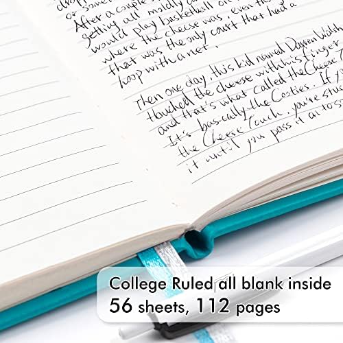 feela 15 Pack Pocket Small Notebooks Bulk, Mini Cute Notepads Hardcover College Ruled Lined Journals with Pen Holder for School Business Memos, with 15 Black Pens, 3.5”x 5.5”, A6, Emerald - Image 3