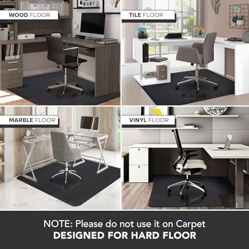 Office Chair Mat for Hardwood Floor: 63" x 51" Extra Large Desk Chair Mat - Image 6