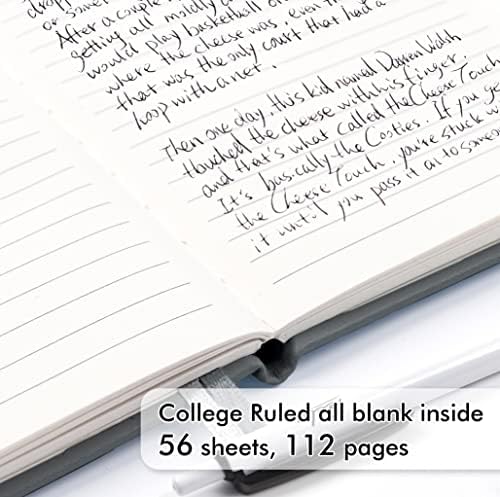 feela 15 Pack Pocket Small Notebooks Bulk, Mini Cute Notepads Hardcover College Ruled Lined Journals with Pen Holder for School Business Memos, with 15 Black Pens, 3.5”x 5.5”, A6, Gray - Image 3