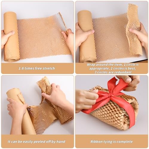 Oleitodh 12" x 600' Honeycomb Packing Paper, Eco-Friendly Bubble Wrap - Image 6