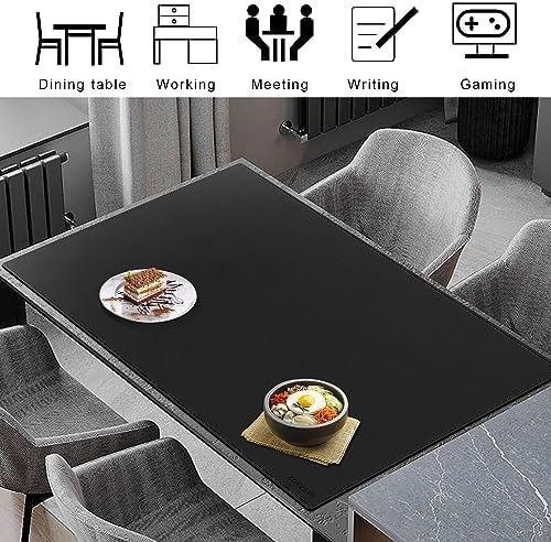 ZORESYN Black PU Leather Desk Pad 55.12" x 31.50" - Image 6