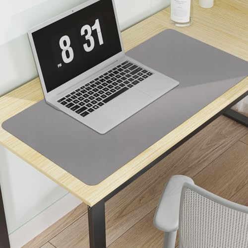 Light Gray Plastic Table Cover Protector, 24" x 48" Desk Pad Mat by FURKIT