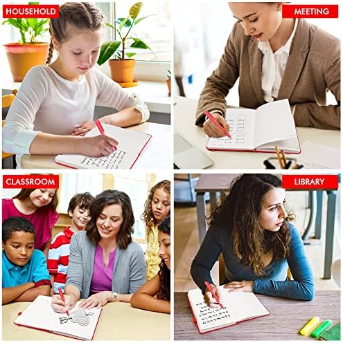 24 Pack Journal Notebook for Work, Feela Business Notebook Bulk Hardcover Lined Writing Journal with Pen Holder for Men Women Note Taking, with 24 Black Pens, 120 GSM, 5.1”x8.3”, A5, Red - Image 7