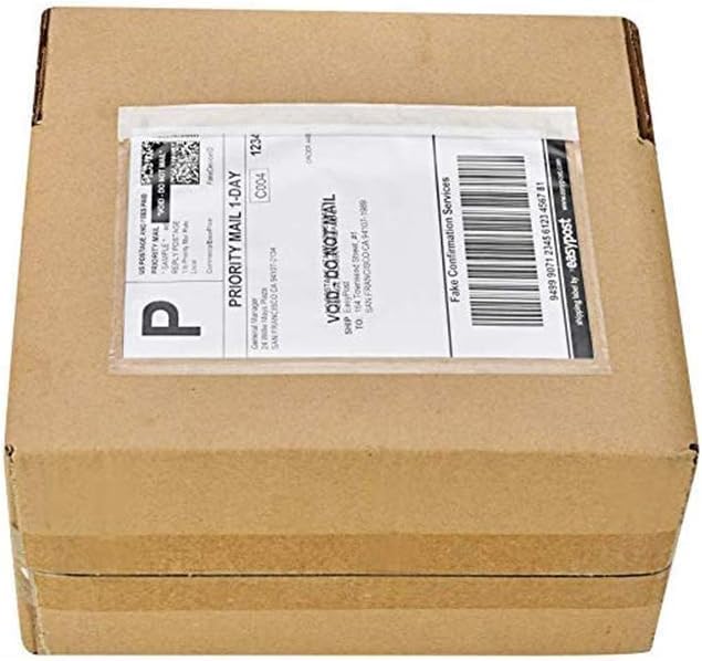 BESTEASY 6" x 9" Packing List Pouches, Strong Adhesive Plastic List Label Envelope, Clear Top Loading Packing List 200 Packs by BESTEASYLABELPRINTER