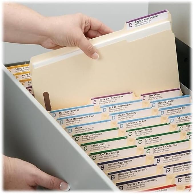 Smead Heavy-Duty Fastener File Folder, 2 Fasteners, 1/3-Cut Tab, Letter Size, Manila, 50 per Box (14600) - Image 8