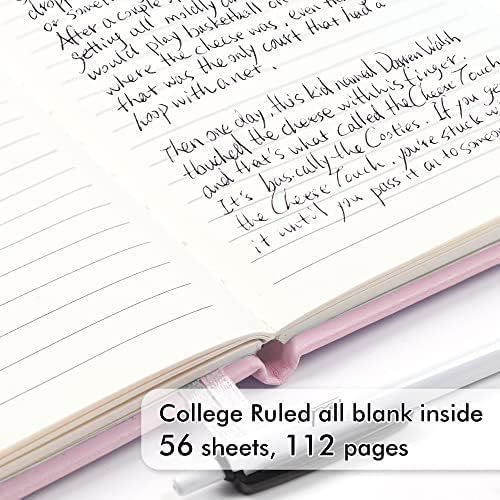 feela 15 Pack Pocket Small Notebooks Bulk, Mini Cute Memo Notepads Hardcover College Ruled Lined Journals with Pen Holder for Women Girls Office School, with 15 Black Pens, 3.5”x 5.5”, A6, Rose Pink - Image 3