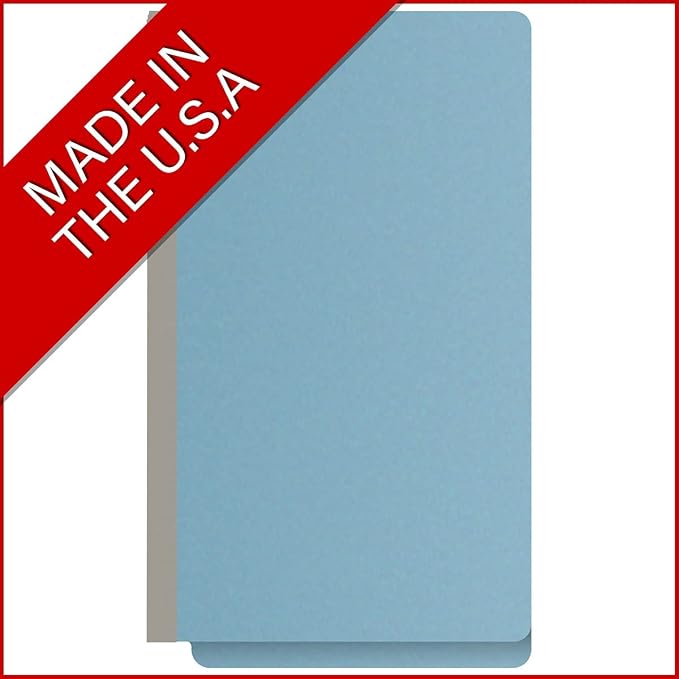 Ecom Folders End Tab Pressboard File Folders | Legal Size 25 Pt Stock with 2" Tyvek Expansion | Full Cut Tabs for Medical Charts, Legal Documents & Office Records | Light Blue, Box of 25 - Image 5