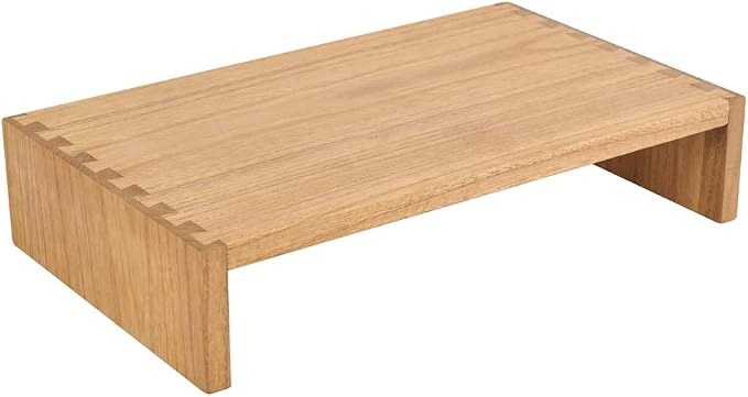 KIRIGEN Wood Monitor Stand Riser for Desk, 15.39 Inch, Natural 39-NA by KIRIGEN