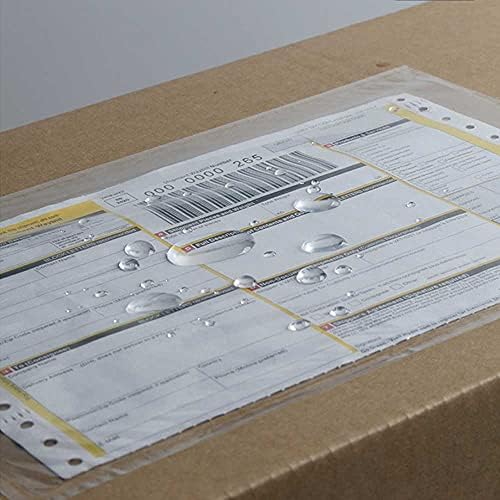 7.5" x 5.5" Packing List Pouches, 100 Pack Shipping Label Envelopes Clear Adhesive Top Loading Packing List - Image 2