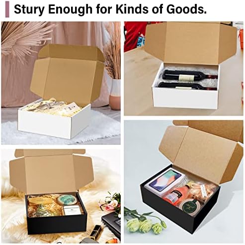 BoShahai 30 Pack 9x6x4 Inches White Corrugated Cardboard Shipping Boxes - Image 6