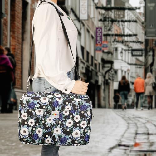JAKAGO 480 Slots Colored Pencil Case Extra Large Capacity Pen Holder for Artist Painter Zipper Organizer Bag for Marker Highlighter Storage Case for Office Sketch Travel Supplies (Anemone) - Image 7