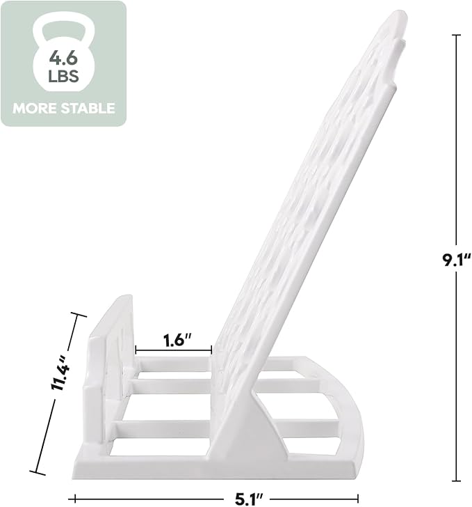 JOGREFUL Cast Iron Cookbook Stand, Kitchen Recipe Holder Trellis White | Heavy-Duty Book Vintage Holder, Reading Rest Holder for Easel/Counter/Books/Magazine/iPad/Bible - Image 2