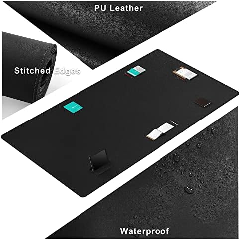 CENNBIE 78.7" x 39.4" Leather Desk Mat, Extra Large Desk Pad for Full Desk - Image 3