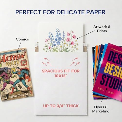 BOX USA Rigid Mailers 11" x 13" (100-Pack) - Cardboard Mailer Envelopes for Photos, Catalogs, Art Prints - Stay Flat - Image 3