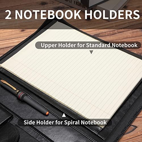 Vegan Leather Portfolio with Front Pocket for 8.5 x 11" Legal Pad - Image 6