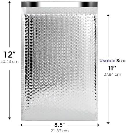 Thermal Insulated Mailers 8.5x11, Cold Shipping Envelopes, 100 Pack - Image 2