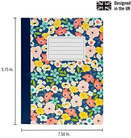 Pukka Pad, Carpe Diem Composition Notebooks - 3 Pack of Journals Featuring 140 Pages of College Ruled 80GSM Paper with Sturdy Cover Stock - 9.75 x 7.5in - Floral Love - Image 3