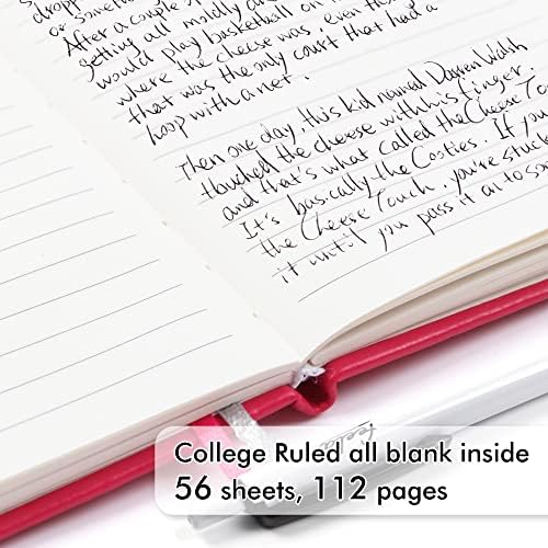 feela 15 Pack Pocket Small Notebooks Bulk, Mini Cute Memo Notepads Hardcover College Ruled Lined Journals with Pen Holder for Women Girls Office School, with 15 Black Pens, 3.5”x 5.5”, A6, Berry - Image 3