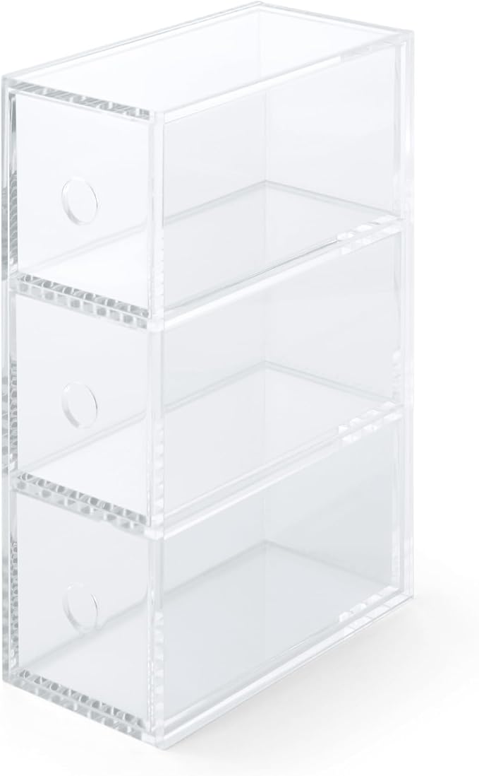 Muji Acrylic 3-Drawer Storage Box, 8.7 cm Width x 17 cm Depth x 25.2 cm Height by MUJI