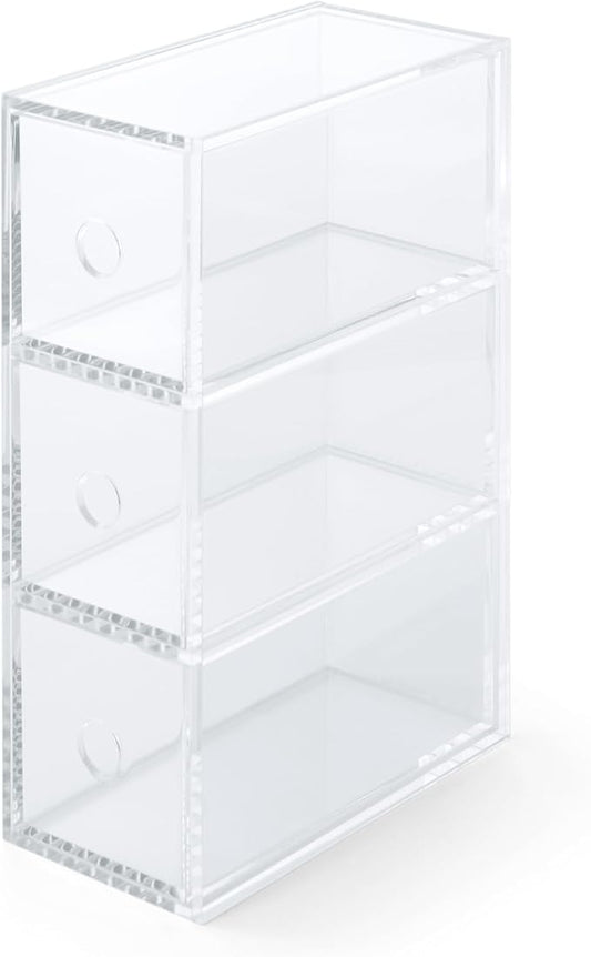 Muji Acrylic 3-Drawer Storage Box, 8.7 cm Width x 17 cm Depth x 25.2 cm Height by MUJI