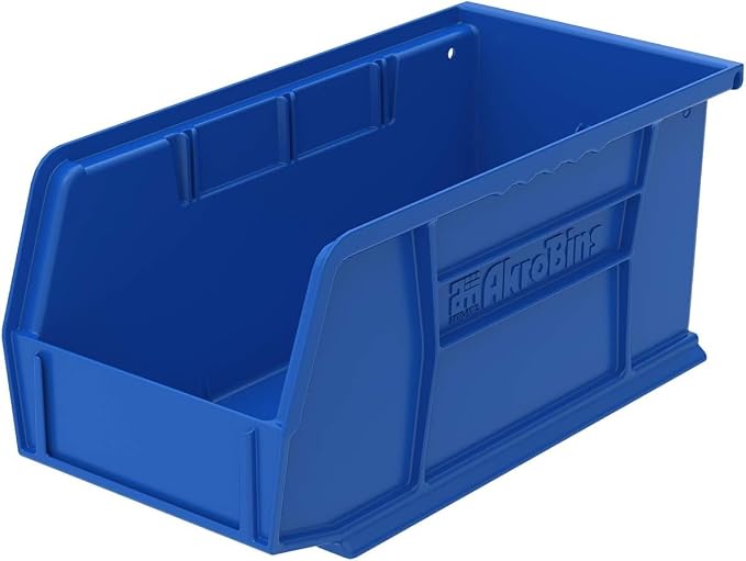 Akro-Mils 30230 AkroBins Plastic Storage Bins, Space-Saving Stackable Bins for Garage, Pantry, Craft Organization, 10.5 "L x 5.5 "W x 5"H, Blue, 12-Pack | Space-Saving Stackable Bins for Garage, Pantry, Craft Organization - Image 13