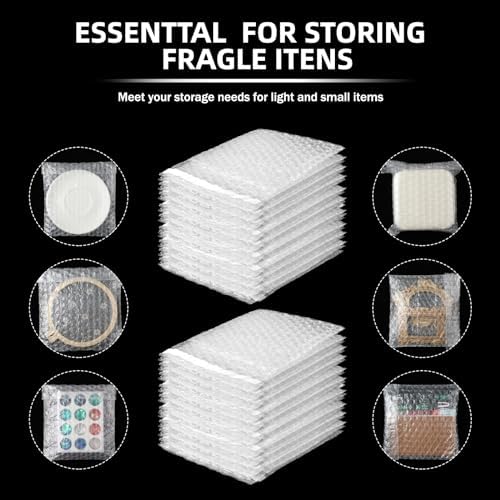 Frienda 300 Pcs Self Adhesive Bubble Bags Packing Pouches, 6" X 6" - Image 3